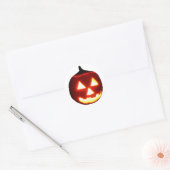 Sticker Rond Citrouille d'Halloween sculpté (Enveloppe)