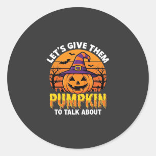 Sticker Rond Citrouille drôle Pun Halloween Design2 (1)_1