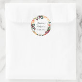 Sticker Rond Citrouille Élégant Automne Floral Rustique Thème M (Sac)