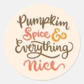 Sticker Rond citrouille épices tout bien (Devant)