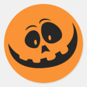 Sticker Rond Citrouille face orange (Devant)