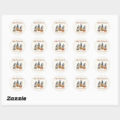Sticker Rond Citrouille Fall Gnomes Thanksgiving (Feuille)