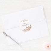 Sticker Rond Citrouille Fleurie Crème Blanche Votre Message Ici (Enveloppe)