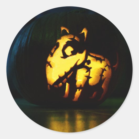 Sticker Rond Citrouille Frankenweenie (Devant)