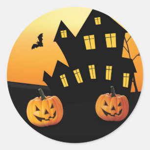 Sticker rond Citrouille Halloween