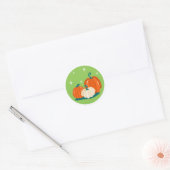 Sticker rond citrouille Halloween (Enveloppe)