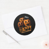 Sticker rond Citrouille Halloween (Enveloppe)
