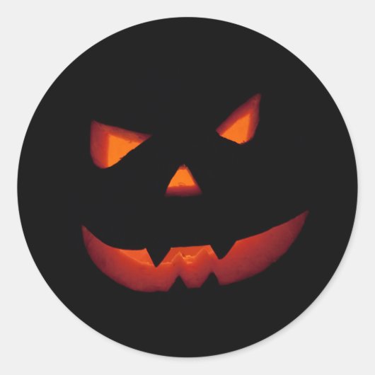 Sticker Rond Citrouille Halloween 001 (Devant)