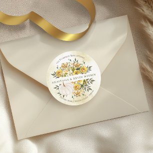 Sticker Rond Citrouille Harvest Gold Return Adresse Enveloppe S