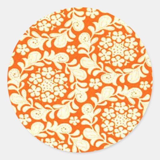 Sticker Rond Citrouille Henna Orange (Devant)