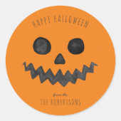 Sticker Rond Citrouille | Joyeux Halloween (Devant)