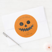 Sticker Rond Citrouille | Joyeux Halloween (Enveloppe)