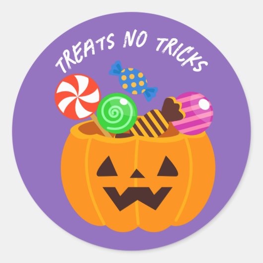 Sticker Rond Citrouille Kids Candy Halloween Party (Devant)