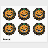 Sticker Rond Citrouille mal (Feuille)