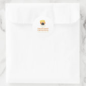 Sticker Rond Citrouille masqué Trumpkin Funny Halloween Anti (Sac)