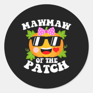 Sticker Rond Citrouille Mawmaw Du Patch Funny Halloween Famil