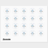 Sticker Rond Citrouille Merci (Feuille)