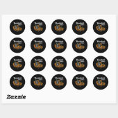 Sticker Rond Citrouille Merci Infirmière Thanksgiving Scrub Top (Feuille)