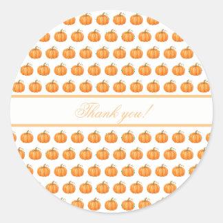 Sticker Rond Citrouille Mignonne