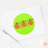 Sticker Rond Citrouille mignons (Enveloppe)