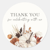 Sticker Rond Citrouille Neutre Coup de Foudre (Devant)