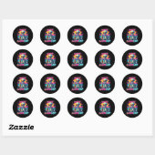 Sticker Rond Citrouille Pastèque d'été Joyeux Summerween (Feuille)