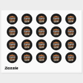 Sticker Rond Citrouille Patch Crew Funny Citrouille Patch Squad (Feuille)