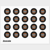 Sticker Rond Citrouille Patch Crew Funny Citrouille Patch Squad (Feuille)