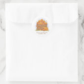 Sticker Rond Citrouille Patch Papillon automne Feuilles Anniver (Sac)