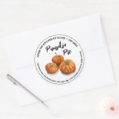 Sticker Rond Citrouille Pie Maison Cuite (Enveloppe)