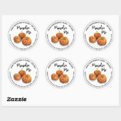 Sticker Rond Citrouille Pie Maison Cuite (Feuille)