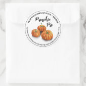Sticker Rond Citrouille Pie Maison Cuite (Sac)