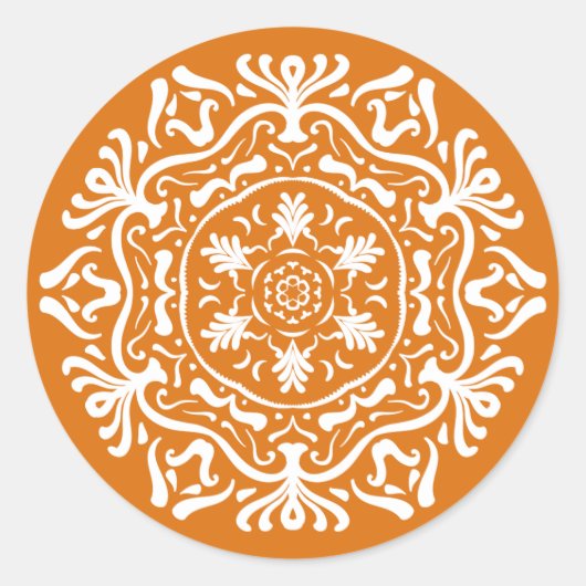 Sticker Rond Citrouille Pie Mandalla (Devant)