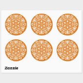 Sticker Rond Citrouille Pie Mandalla (Feuille)