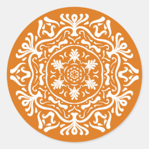 Sticker Rond Citrouille Pie Mandalla