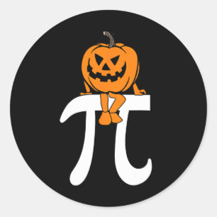Sticker Rond Citrouille Pie Math Funny Halloween Thanksgiving P