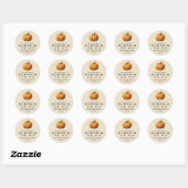 Sticker Rond Citrouille pie mixer recette faite maison en conse (Feuille)