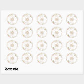 Sticker Rond Citrouille rose 1er anniversaire (Feuille)