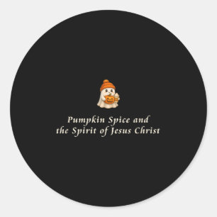 Sticker Rond Citrouille Sce Et L'Esprit De Jésus Christ