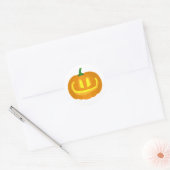 Sticker Rond Citrouille simple gravé (Enveloppe)