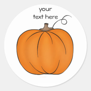 Sticker Rond Citrouille simple mignon