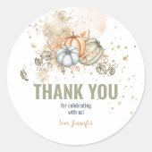 Sticker Rond Citrouilles aquarelle (Devant)