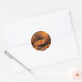 Sticker Rond Citrouilles colorées d'automne (Enveloppe)