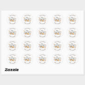 Sticker Rond Citrouilles d'automne (Feuille)
