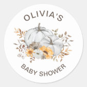 Sticker Rond Citrouilles d'automne (Devant)