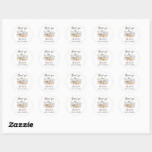 Sticker Rond Citrouilles d'automne Merci (Feuille)
