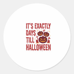 Sticker Rond Citrouilles de compte à rebours d'Halloween Cimeti