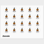 Sticker Rond Citrouilles de Halloween – Conception Trick or Tre (Feuille)