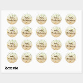 Sticker Rond Citrouilles de Thanksgiving (Feuille)