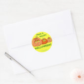 Sticker Rond Citrouilles d'Halloween (Enveloppe)